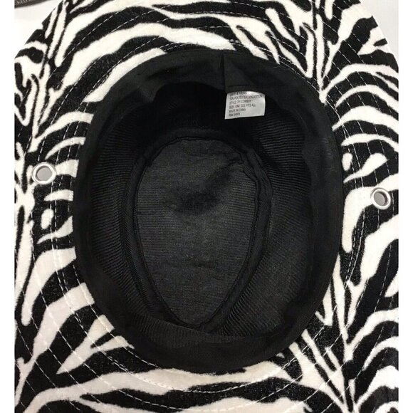 Western Like Soft Women's Zebra Hat Vintage Small/Medium Black/Ivory🦓 - Picture 3 of 3